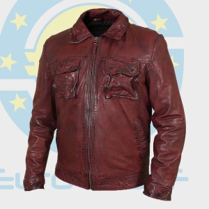 The Brand NEW Burgundy LUXURY Sheepskin LEATHER JACKET 